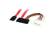 StarTech.com 18in SATA Serial ATA Data and Power Combo Cable - Power your Internal SATA hard drive from an LP4 connector on your
