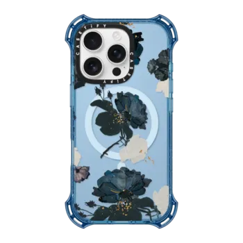 iPhone 16 Pro Bounce Case MagSafe Compatible White and Black Floral