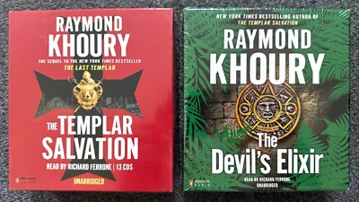 RAYMOND KHOURY Templar Salvation & Devil's Elixir CD Audio Books - Unabridged