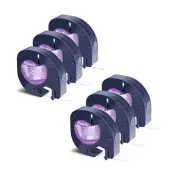 6PK 12mm For DYMO LetraTag LT-100T 100H 16952 Clear Plastic Refills Label Tape