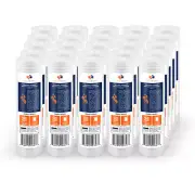 Grooved Sediment Water Filter 1 Micron 10" x 2.5" size 25 PACK by Aquaboon