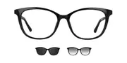 Cat Eye Clip-On Plastic Men's Glasses Online Black Size 53 - Lenses Included - Private Health Rebate - Blue Light Block - SmartBuy Collection