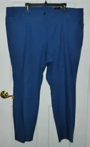 NWT AVENUE women's Blue Rayon Nylon ANKLE PANTS* 26