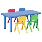 Keezi 5PCS Kids Table and Set Children Study Desk Furniture Plastic 4