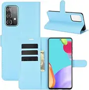 Case for Samsung Galaxy A05s PU Leather Wallet Flip Case Cover - Light Blue
