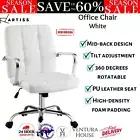 Artiss Office Chair Seat PU Swivel Study Work Gaming Computer Desk Chairs White