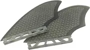 UPSURF Fiberglass Honeycomb Keel fin 2 fins surf Thruster K2 Black/White （FCS&Future&FCS2）