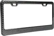 Composite Material License Plate Frame, 2 Holes License Plate Cover, Automotive Holder, Car Accessories with Screw Caps for C Class W205 W206 W203 W20