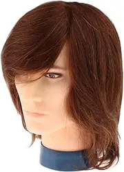 koolsoo Brown Cosmetology Male Mannequin Head with for Barber Shops
