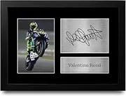 HWC Trading FR Valentino Rossi Gift Signed FRAMED A4 Printed Autograph Superbikes MotoGP Gifts Print Photo Picture Display