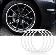 4PCS 18/19/20 Inch Automotive Wheel Rim Protection Strip Protector. Compatible for Nissan. Compatible for Skoda. Compatible for Mitsubishi. (Color : 18inch White)