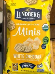 Lundberg Minis White Cheddar Organic Minis Rice Cakes 6 Large Bags!