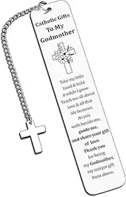 Catholic Bookmark for Godmother - Godmother Proposal Gift, Godmother Gifts from Godchild, Madrina Proposal Gift, Religious Baptism First Communion Confirmation Birthday Gifts for Godmother