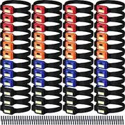 48 Pack LED Headlamp Flashlight Bright Waterproof Head Lamp Torch Cob Flood Head Light Bulk 800 lumens with 3 Modes 144 AAA Batteries for Adult Kids Running Camping Night Survival, 4 Colors