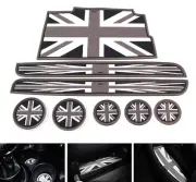Union Jack UK Flag Style Coasters For MINI Cooper F56 Cup Holders Side Door Mats (for: Mini)
