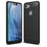 For Google Pixel 3 XL - Carbon Fiber Case Slim Fit Cover Reinforced Bumper Shock