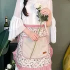 Polyester Half Apron Korean Style Cooking Apron Floral Waist Apron Women