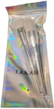 FARAH Makeup Brush Set Of 2 Blush & Contour + Blush & Powder NEW Irridescent