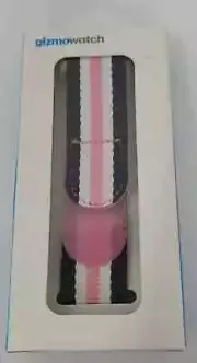 Verizon Replacement Band For GizmoWatch - ADULT - PINK WHITE NAVY STRIPES
