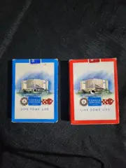 2 Vintage Pack Conrad Jupiter’s Playing Cards Casino Hole In Them.