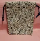 L'Occitane cotton small Drawstring Bag approx 13cmx15cm bag only New