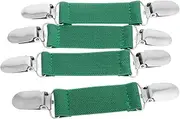 [Outanaya] 4pcs Adjustable Elastic Pants Clips for Jeans Trouser Fixing Clips Windproof Cycling Pants Holders for Outdoor Activities and Sports