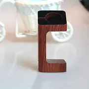 JSEIAJB Wood Charger Stand Holder for Bracket Charging Cradle Stand for Charger Dock Station Desktop Wooden Bracket(White-Mountain peach7)