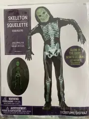 Skeleton Halloween Costume Glow In The Dark Child Size Small 4-6