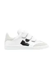 Isabel Marant Beth Logo Printed Touch-Strap Sneakers 36 White