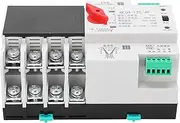 Automatic Transfer Switch, DIN Rail Mounted Switch, 3 Phase 4 Wire Uninterruptible Power Control Switch, Power Distribution Control Equipment (100A)