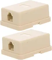 COHEALI 2pcs Box Telephone Junction Box Splitter Durable PC Adapter for Home Multiple Devices with Broad Compatibility for Telephones Fax Machines and Modems