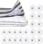 Duvet Cover Snaps Iron on, 20Pcs Metal Snaps Buckle Inside Duvet Fasteners Corner Keepers Holds Your Comforter Clips in Place No More Shifting Fit All Thickness Quilt Bed Sheet Easy to Install