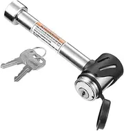CZC AUTO Hitch Receiver Pin Lock Stainless 5/8 Inch Trailer Receiver Lock for Class III IV 2 2-1/2 Inch Receiver, Fits Hitch Bike Rack Tray Ball Tow Rope for Trailer Truck Car Boat (1PACK, Silver)