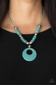 Paparazzi Necklace- Oasis Goddess- Blue Turquoise