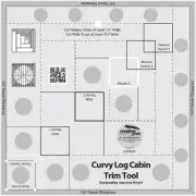 Curvy Log Cabin Trim Tool ~ 8" finished blocks ~ Creative Grids Quilting Ruler