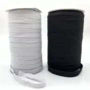 White Black Elastic Band - Sewing Elastic Ribbon 3-12mm Waist Rubber Bands 5Yard