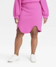 Target X Sammy B High Rise Wavy Pink Pull On Skirt Women’s Plus Size 4X NWT