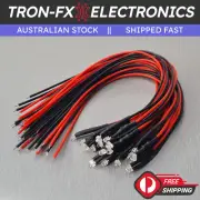 5/10/20Pcs 1.8mm Orange Round Water Clear LED 20CM Pre Wired DC12V