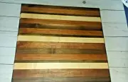 HANDMADE IN NH SQUARE CUTTING BOARD WALNUT, SAPELE. MAPLE & MAHOGANY