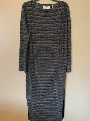 NWT One Teaspoon Melrose Platinum Tee Shirt Midi Dress Size M Holiday New Years