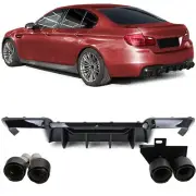Performance Rear Bumper diffuser with carbon tailpipes For BMW F10 F11 550 look (for: BMW)