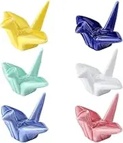 6 Pack Ceramic Chopstick Rest Porcelain Chopstick Holder for Spoon Chopsticks Knife Tableware Origami Crane