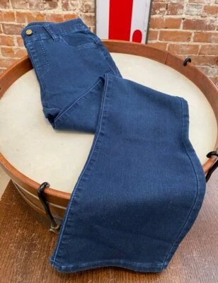 IMAN Global Chic Medium Denim Illusion Pull-On Bootcut Jean Average New