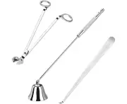 Candle Accessory Set, 3-in-1 Candle Accessories Tool Set with Candle -Silver