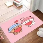 Cute Panda and Bear Carpet Couple room Mat Flannel Doormat Rectangular Kitchen