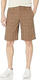 [Dickies] Men's Flex Regular Fit Plaid Flat Front 11in Shorts
