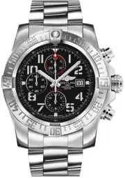 Breitling Super Avenger II Self-Winding Black Dial Date Chronograph Mens Watch