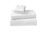 1000 Thread Count Cotton Rich Queen Bed Sheets 4-Piece Set in White