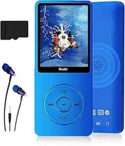 MP3 Player, Music Player with 16GB Micro SD Card, Ultra Slim Music Player with Built-in Speaker, Photo Viewer, Video Play, FM Radio, Voice Recorder, E-Book Reader