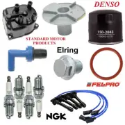 Tune Up Kit Cap Rotor NGK Wires Spark Plug PCV for Honda CRX Si; 1.6L 1988-1991 (for: Honda)